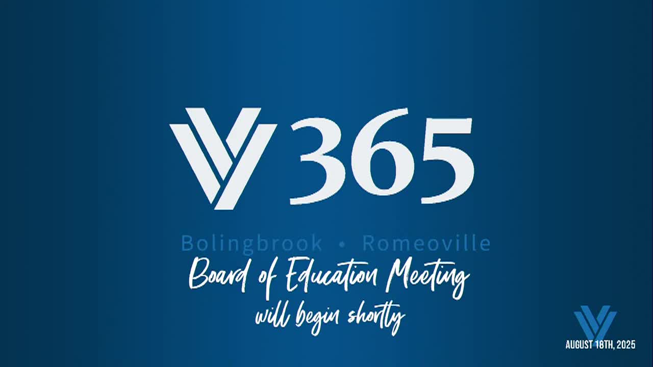 Valley View Board Meeting Aug 18, 2025
