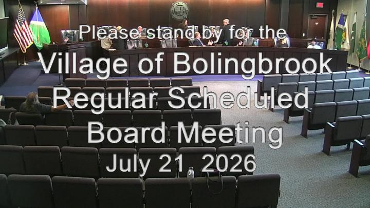 Village Board Meeting July 21, 2026